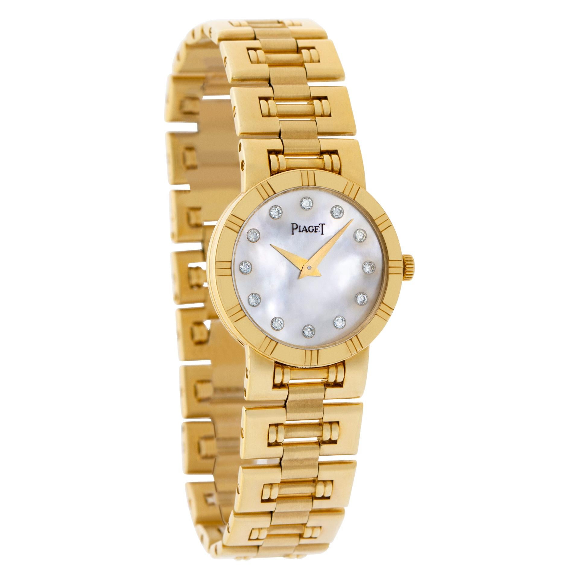 Piaget Dancer 18k Yellow Gold Wristwatch Ref 80563K81 In Excellent Condition In Surfside, FL