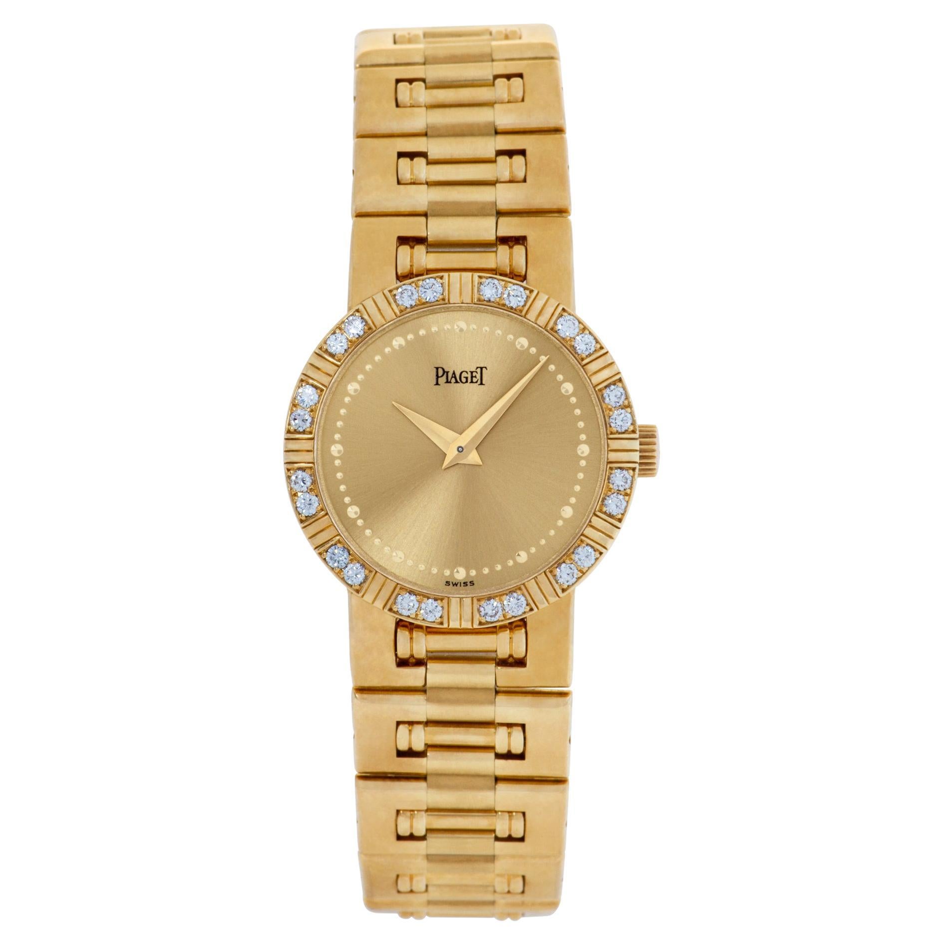 Piaget Dancer with Diamond Bezel in 18k Yellow Gold Wristwatch