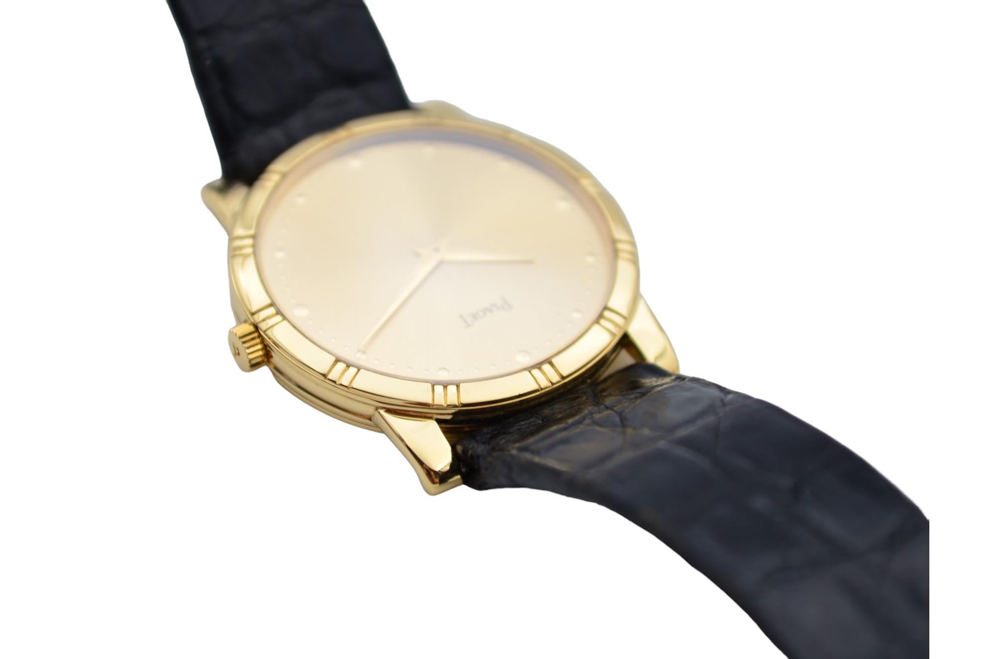 Piaget Dancer 31.5mm Yellow Gold Vintage Leather Strap Manual Winding Ref: 94023 9