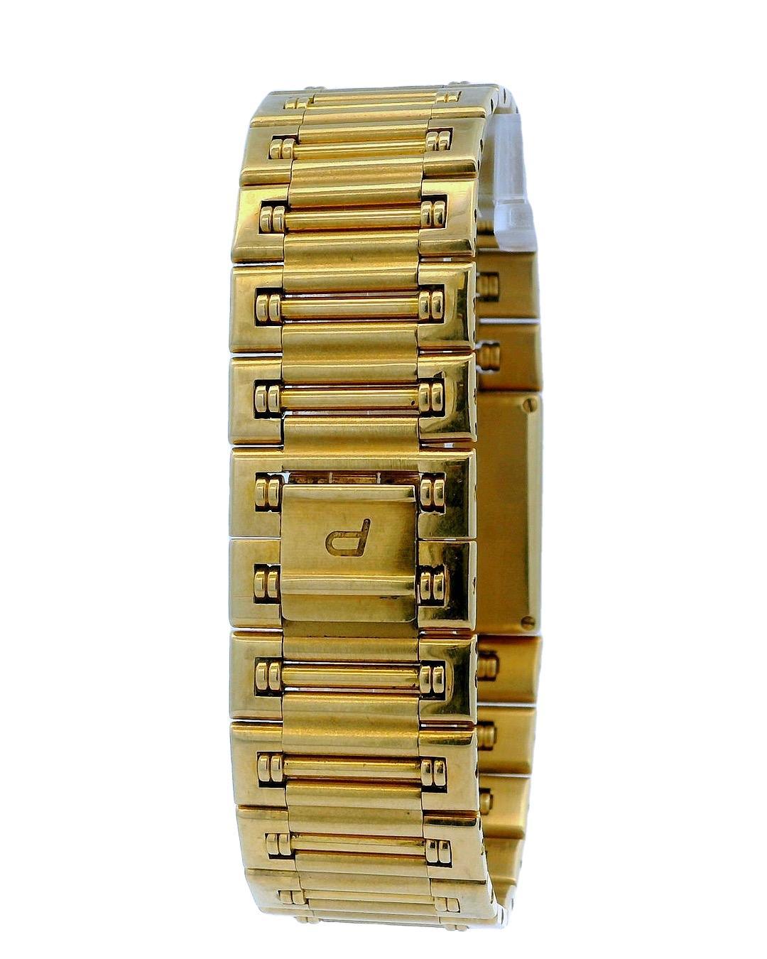 Piaget Dancer 80327K81 18K Gold Onyx Diamond Dial Quartz Watch For Sale 1