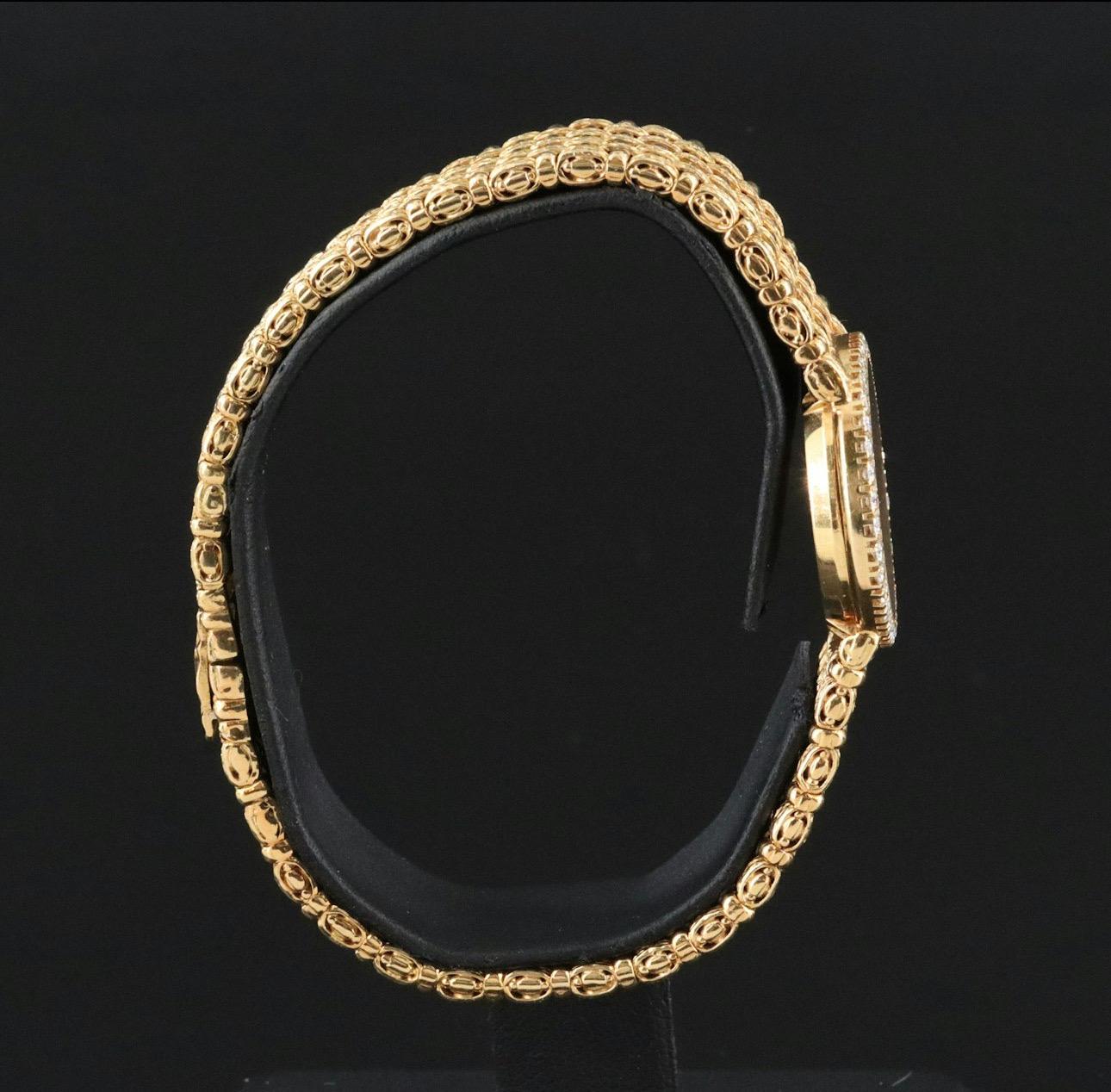 Women's or Men's Piaget Dancer 9706 D23 Diamond Set
18K Gold 24mm Manual-Wind Watch For Sale