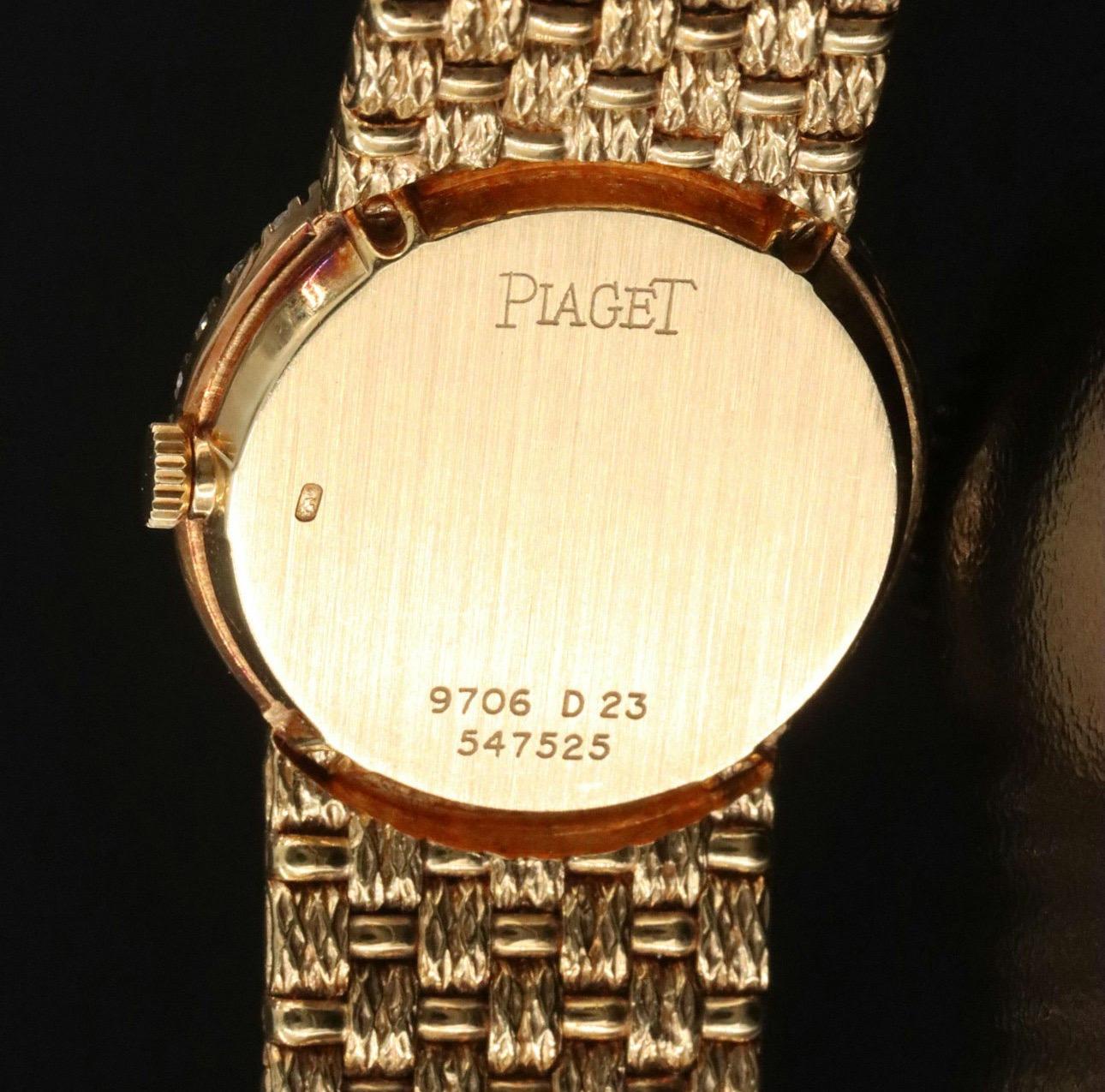 Piaget Dancer 9706 D23 Diamond Set
18K Gold 24mm Manual-Wind Watch For Sale 1