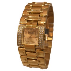 Piaget Dancer Carre Yellow Gold and Diamond Ladies Bracelet Watch 50011 K83 New