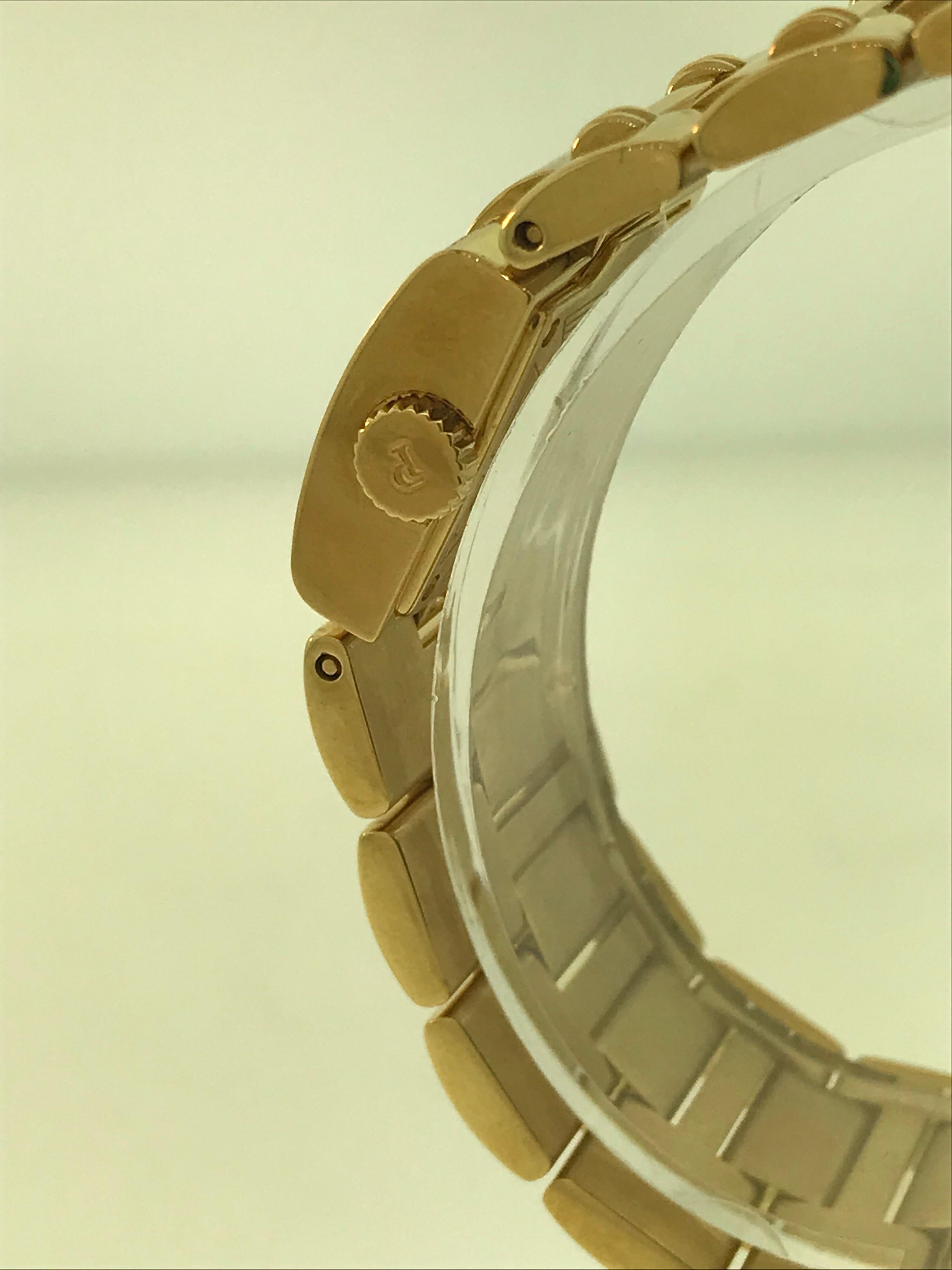 Piaget Dancer Carre Yellow Gold and Diamond Ladies Bracelet Watch 50011 K83 New In Excellent Condition For Sale In New York, NY