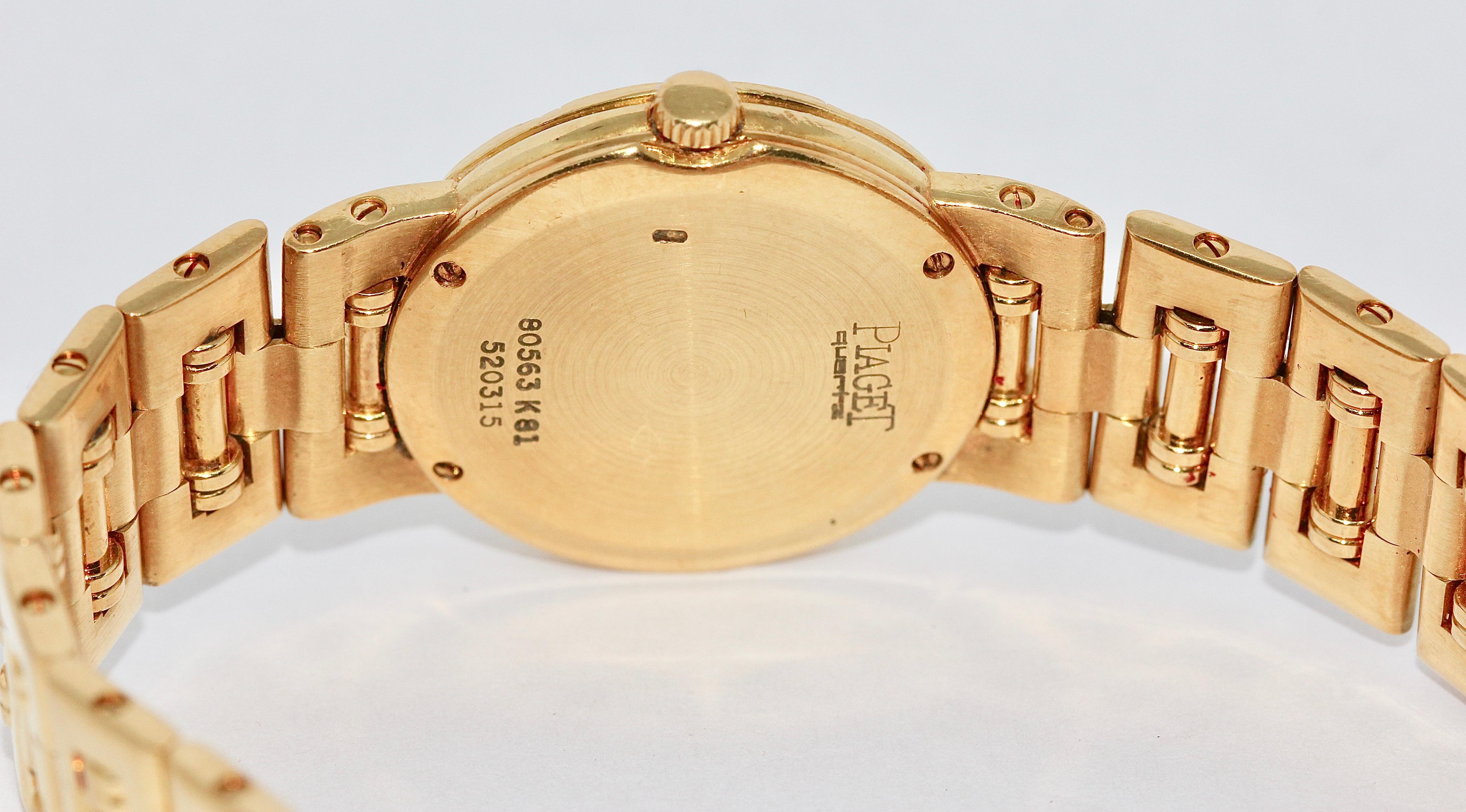 piaget dancer 18k gold mens watch