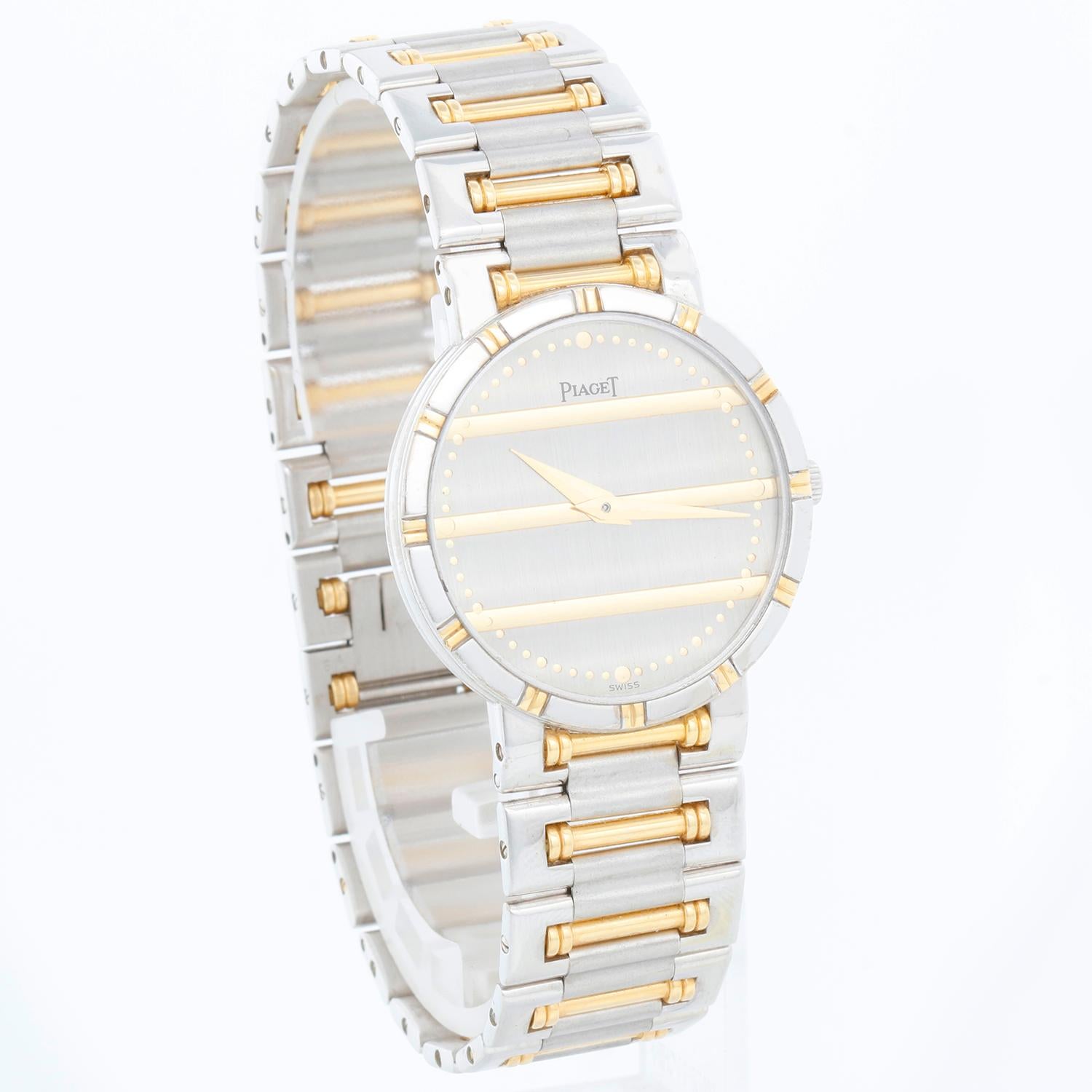 Piaget Dancer Men's 31mm 18k Yellow & White Gold Quartz Watch 84023 K81 In Excellent Condition In Dallas, TX
