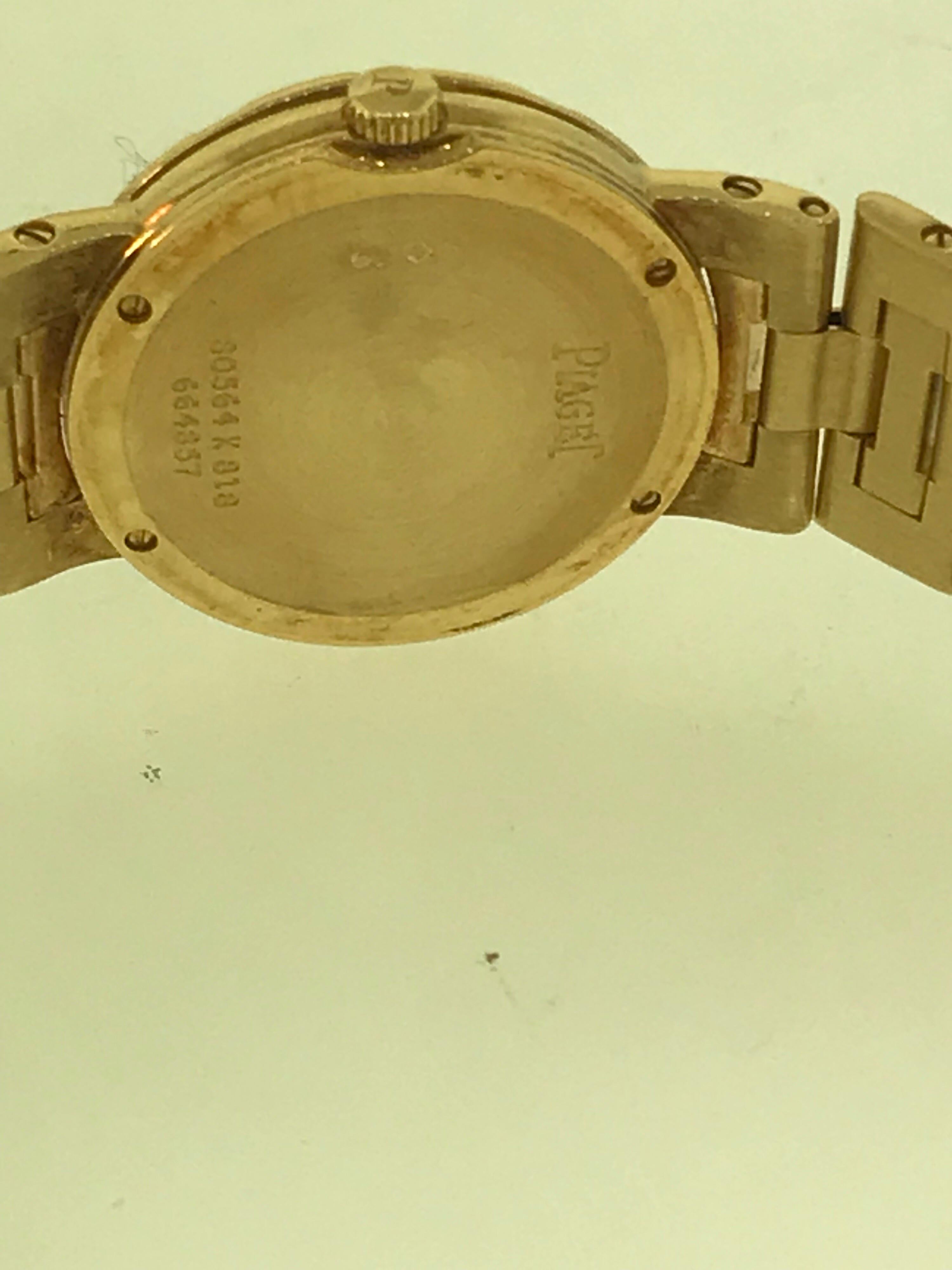 Piaget Dancer Yellow Gold Diamond Bezel Dial and Bracelet Ladies Watch 80564k818 For Sale 4