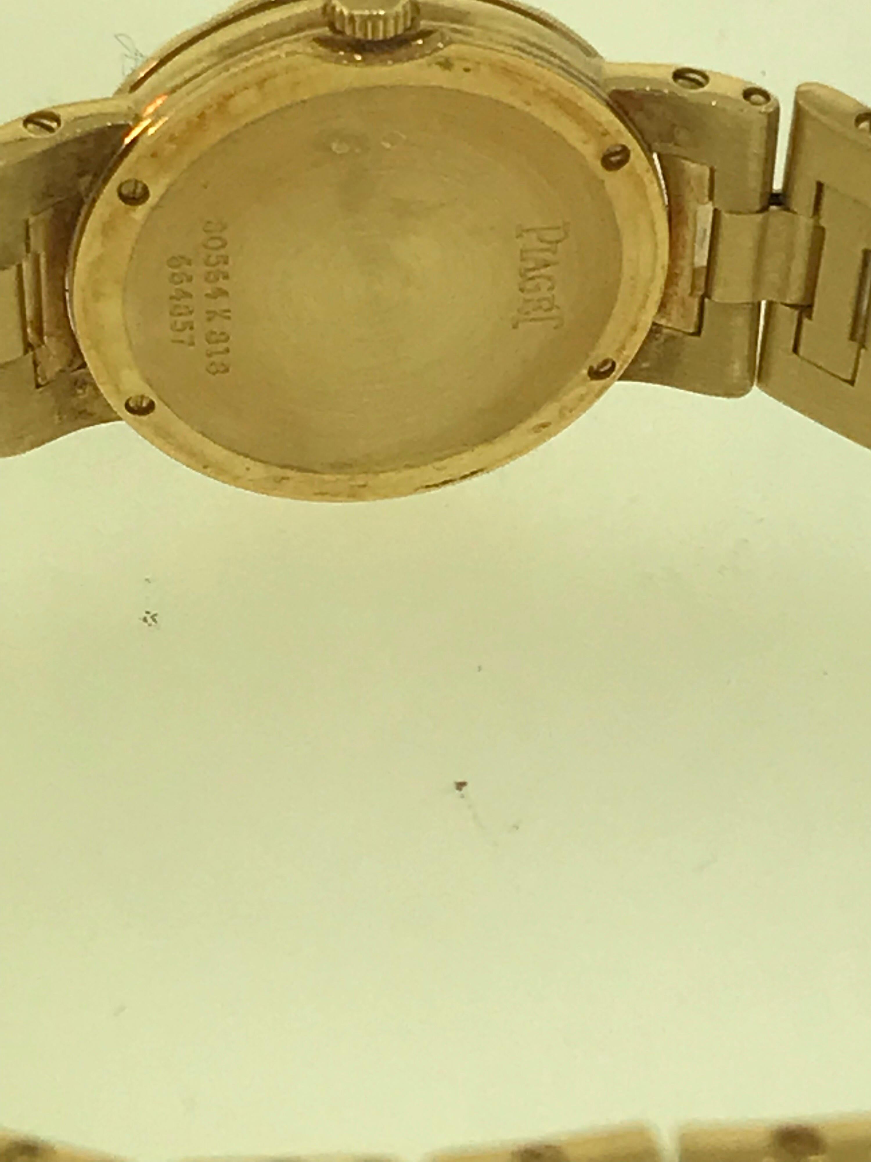Piaget Dancer Yellow Gold Diamond Bezel Dial and Bracelet Ladies Watch 80564k818 For Sale 3