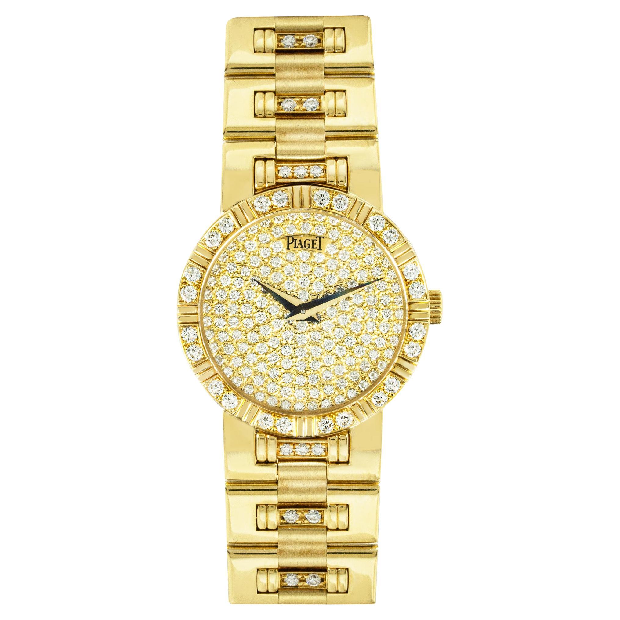 Piaget Dancer Yellow Gold Diamond Set 23mm 80564 K818 im Angebot