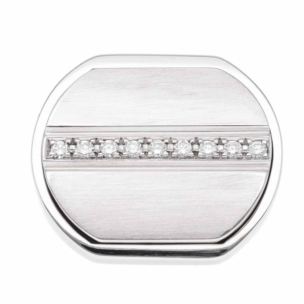Boutons de manchette en or blanc 18K avec diamants de Piaget Bon état - En vente à Tokyo, JP