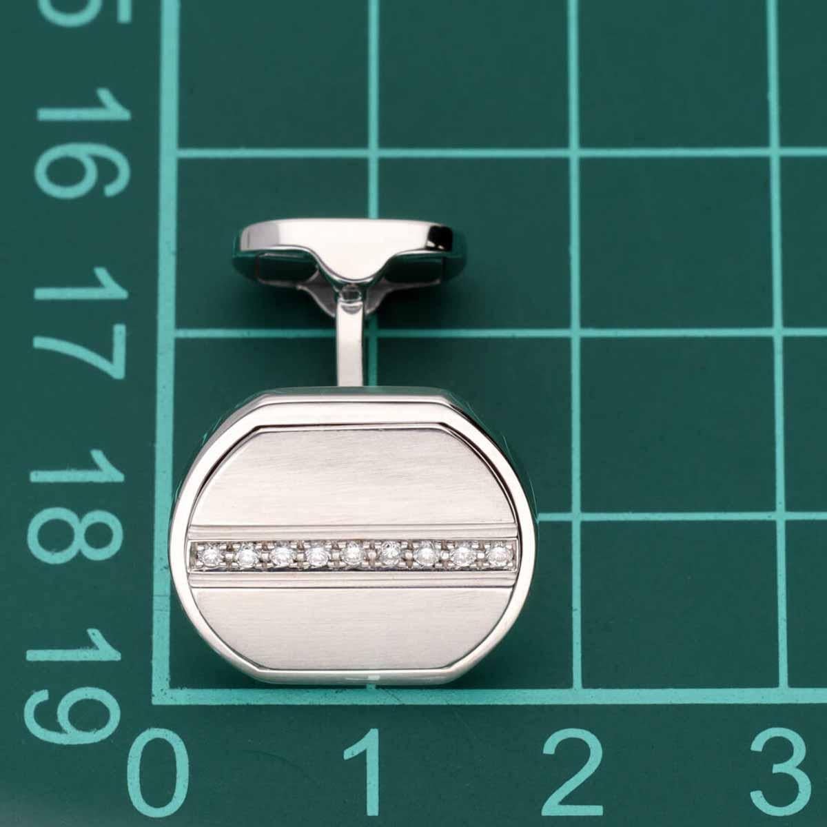 Boutons de manchette en or blanc 18K avec diamants de Piaget en vente 2
