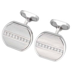 PIAGET Diamond 18K White Gold Cufflinks