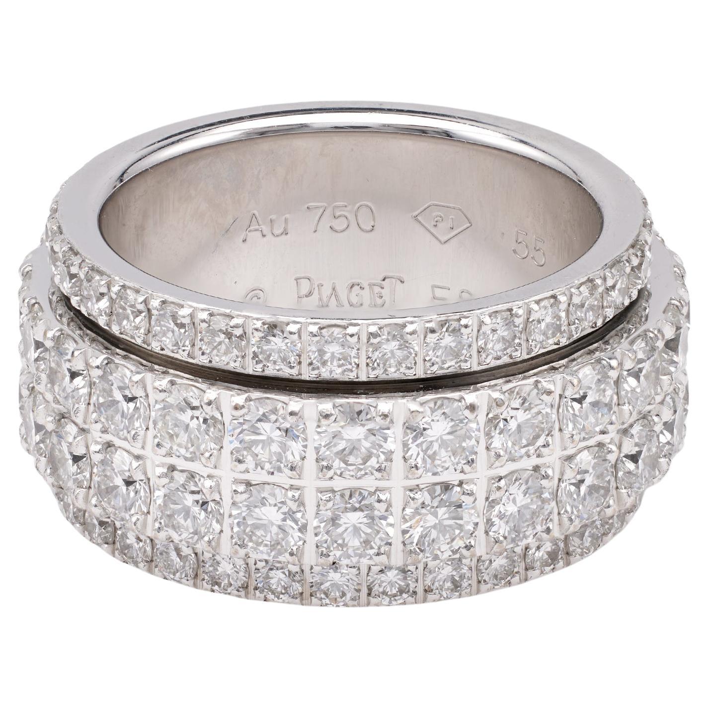 Piaget Diamond 18k White Gold Possession Spinner Ring