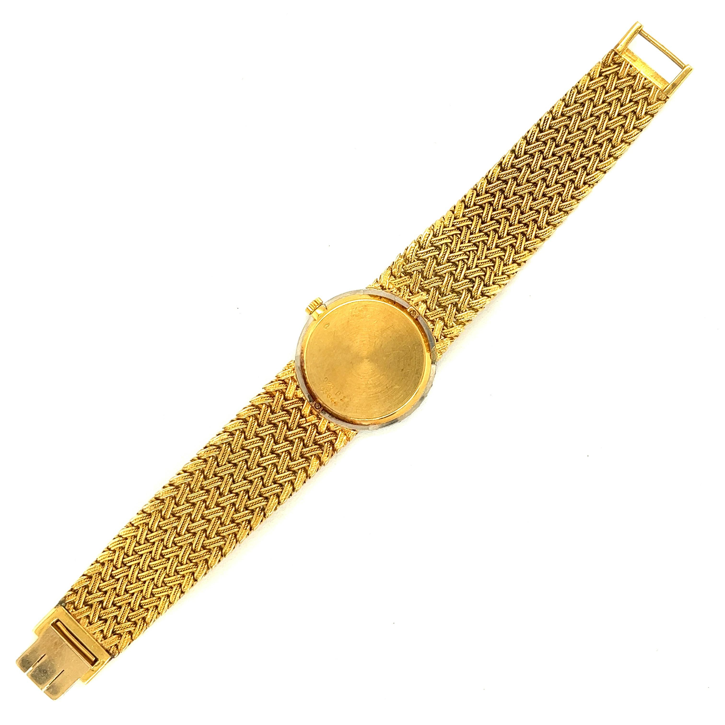 Montre-bracelet pour dame en or jaune 18k avec diamants Piaget en vente 8