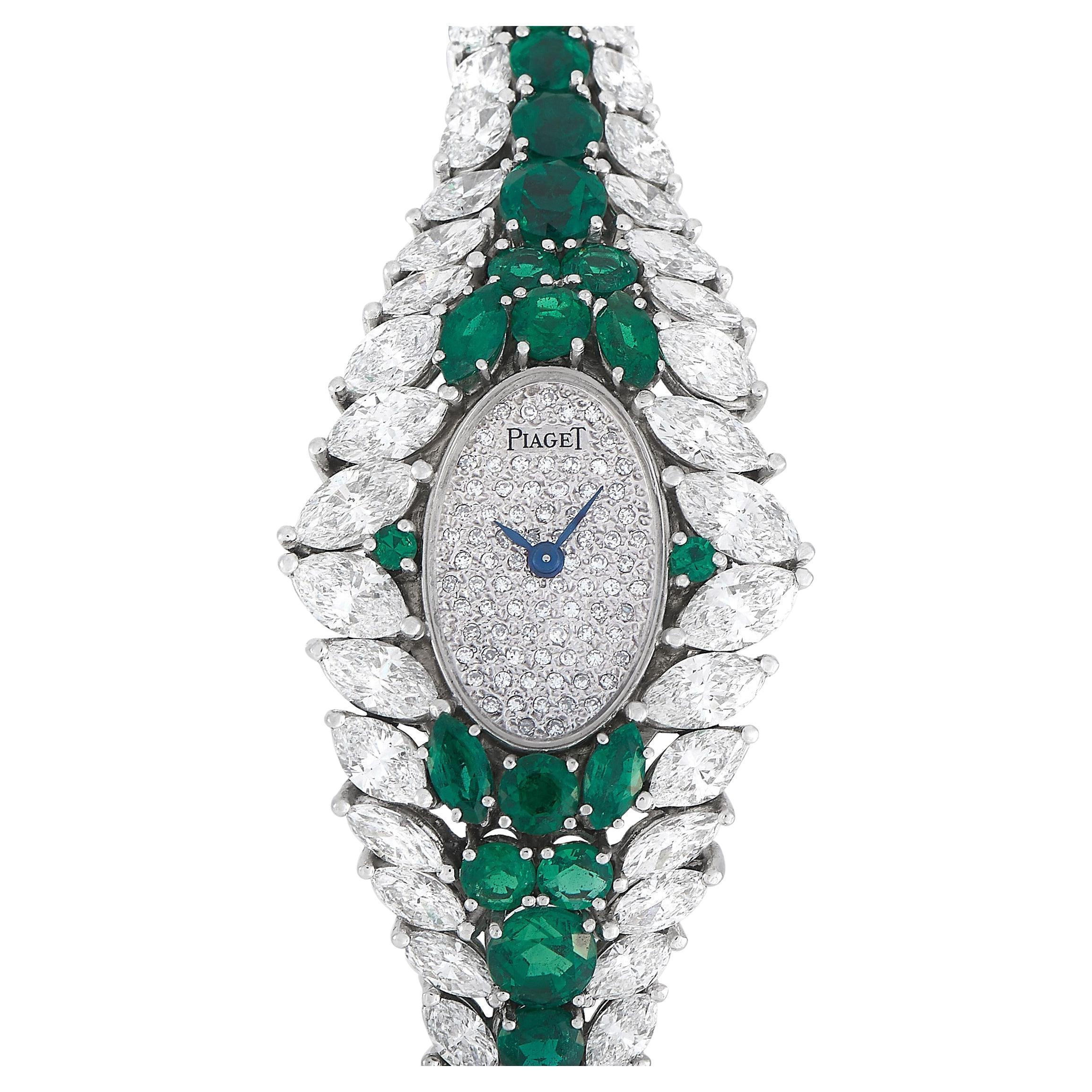 Piaget Diamond and Emerald Ladies Watch For Sale at 1stDibs  aarzee 