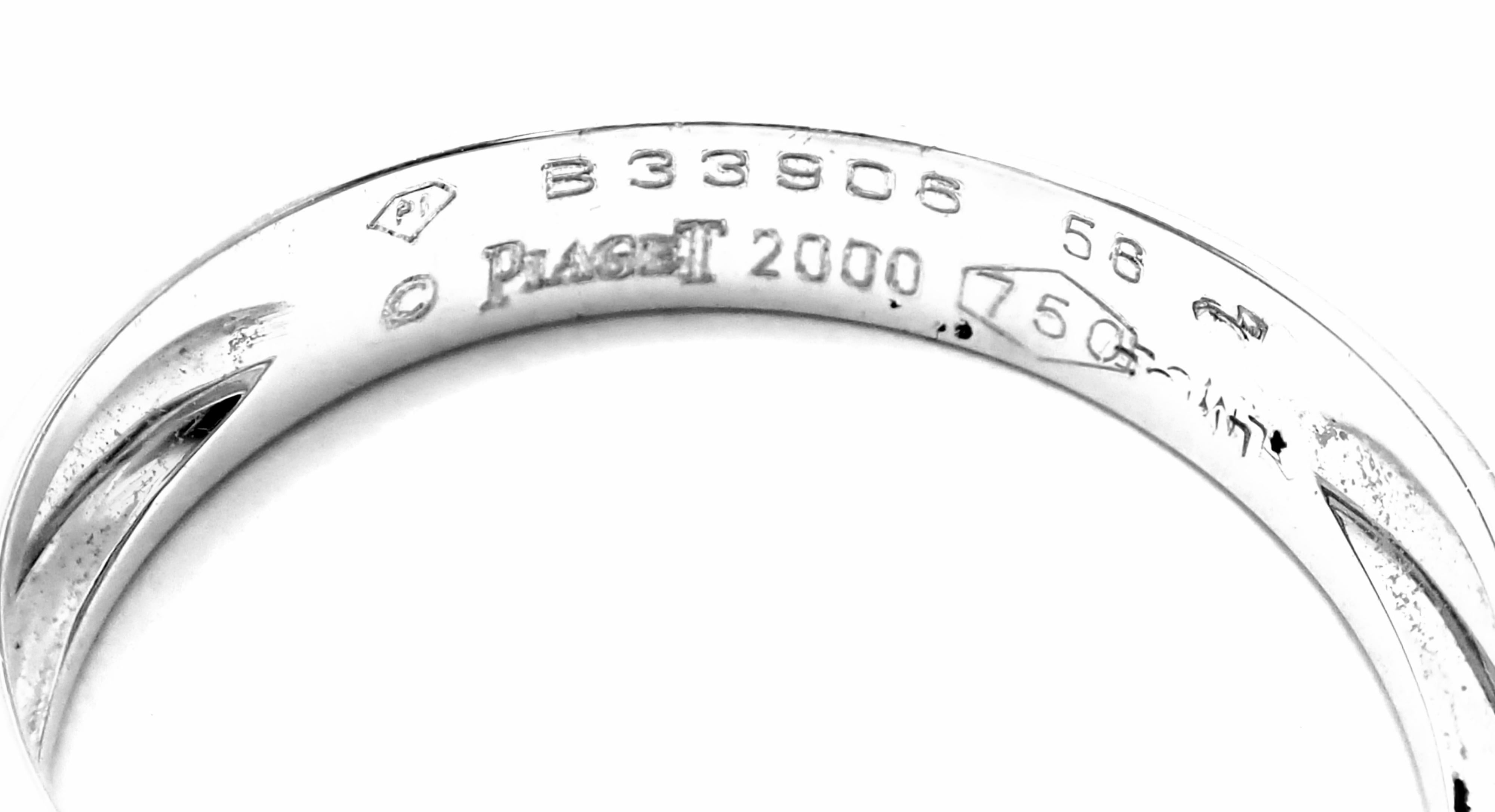 Piaget Diamond Garnet Modern Dome White Gold Band Ring For Sale 1