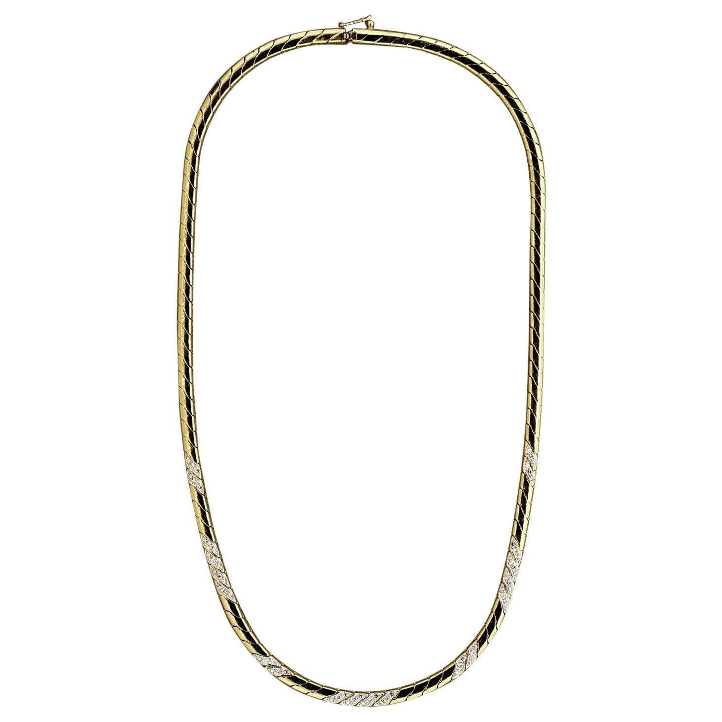 Piaget Diamond Gold Collar Necklace