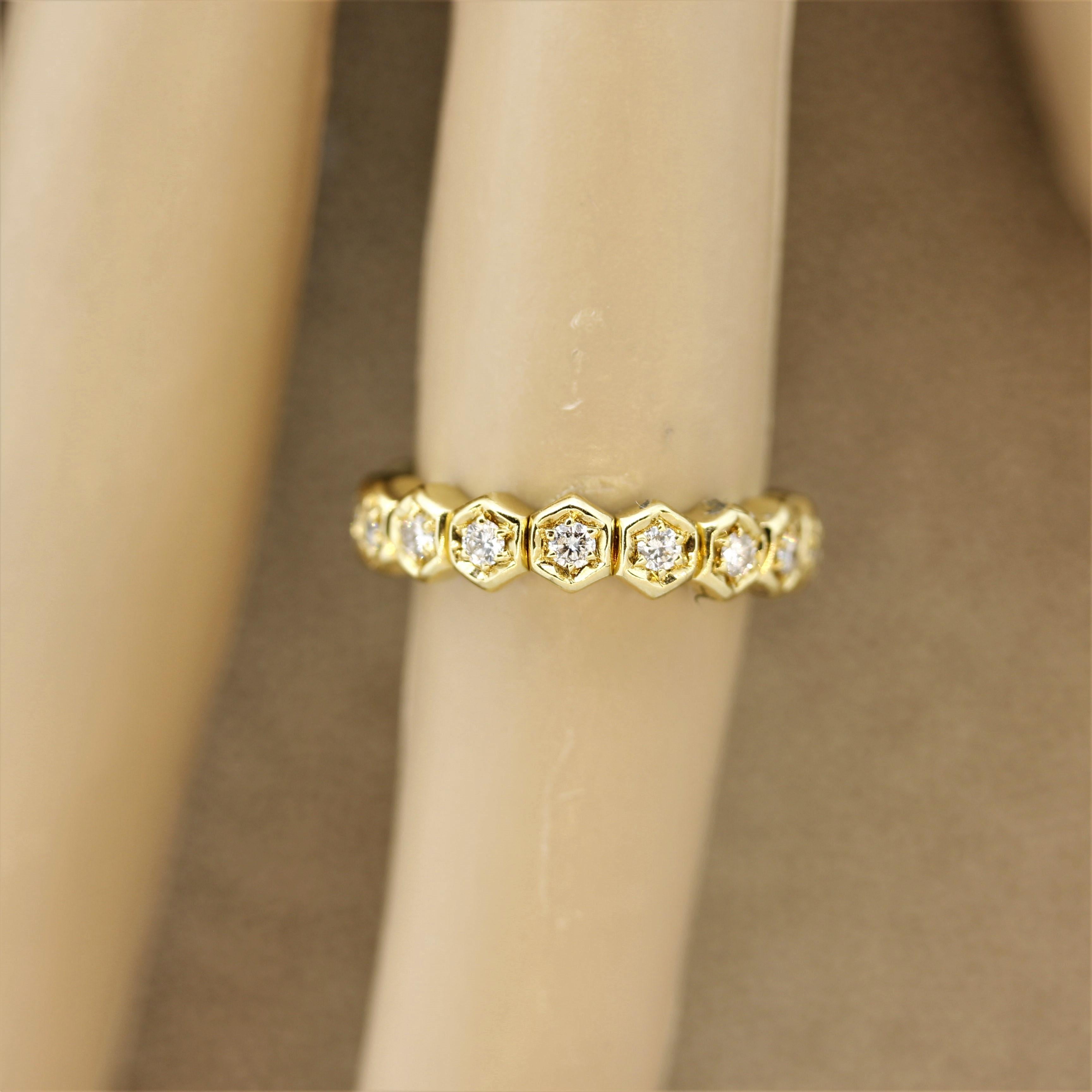 Piaget Diamond Gold Eternity Band Ring In Excellent Condition In Beverly Hills, CA