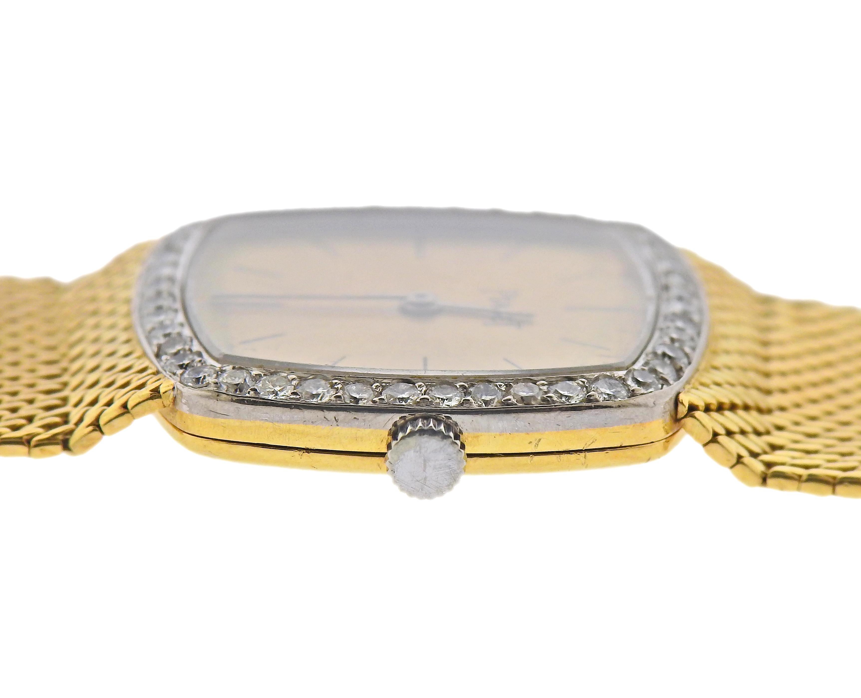 Taille ronde Piaget Montre pour femme en or et diamants en vente
