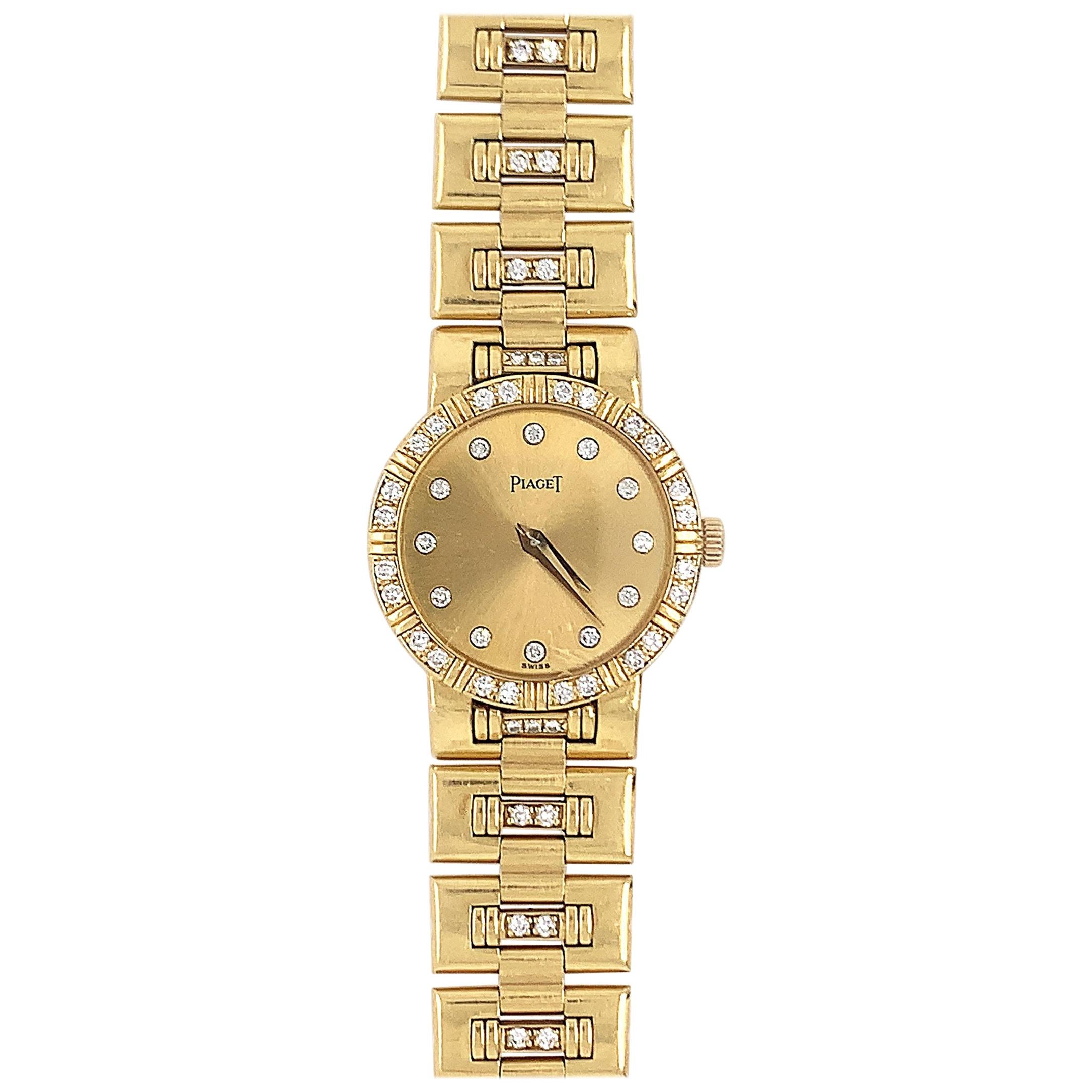 Piaget Diamond Gold Lady's Watch For Sale