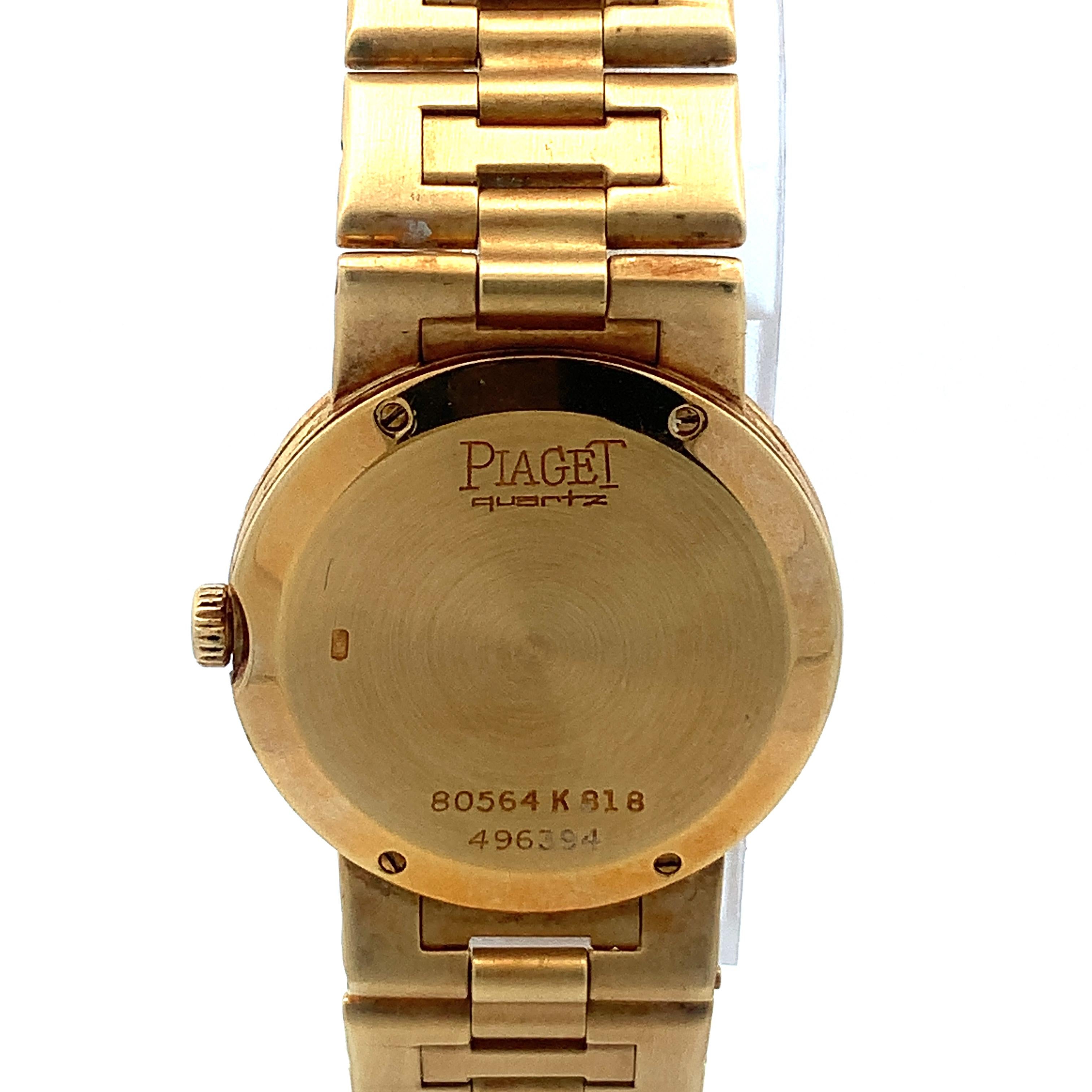 Art Deco Piaget Diamond Gold Lady's Watch - Model 84024K817 For Sale