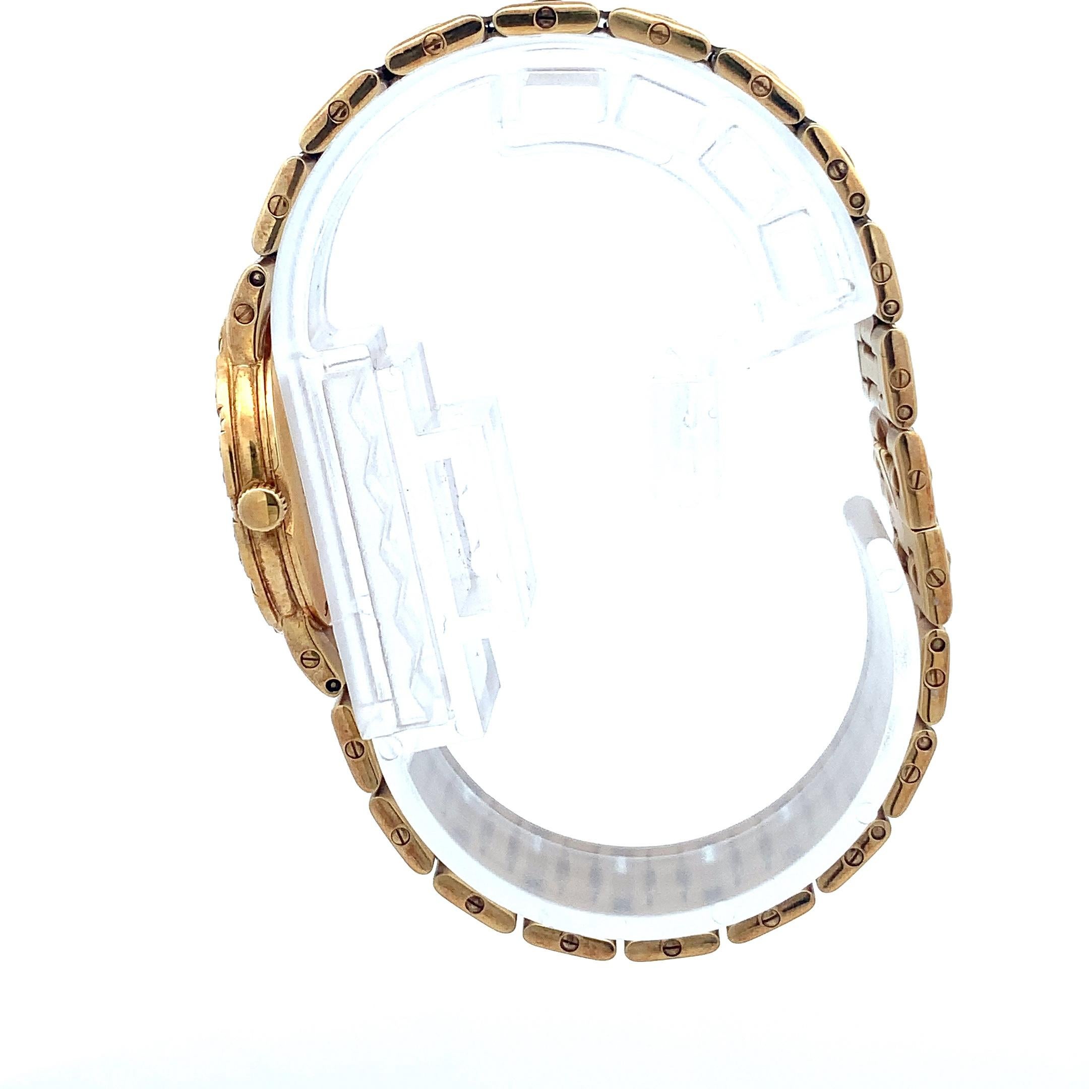 Brilliant Cut Piaget Diamond Gold Lady's Watch - Model 84024K817 For Sale