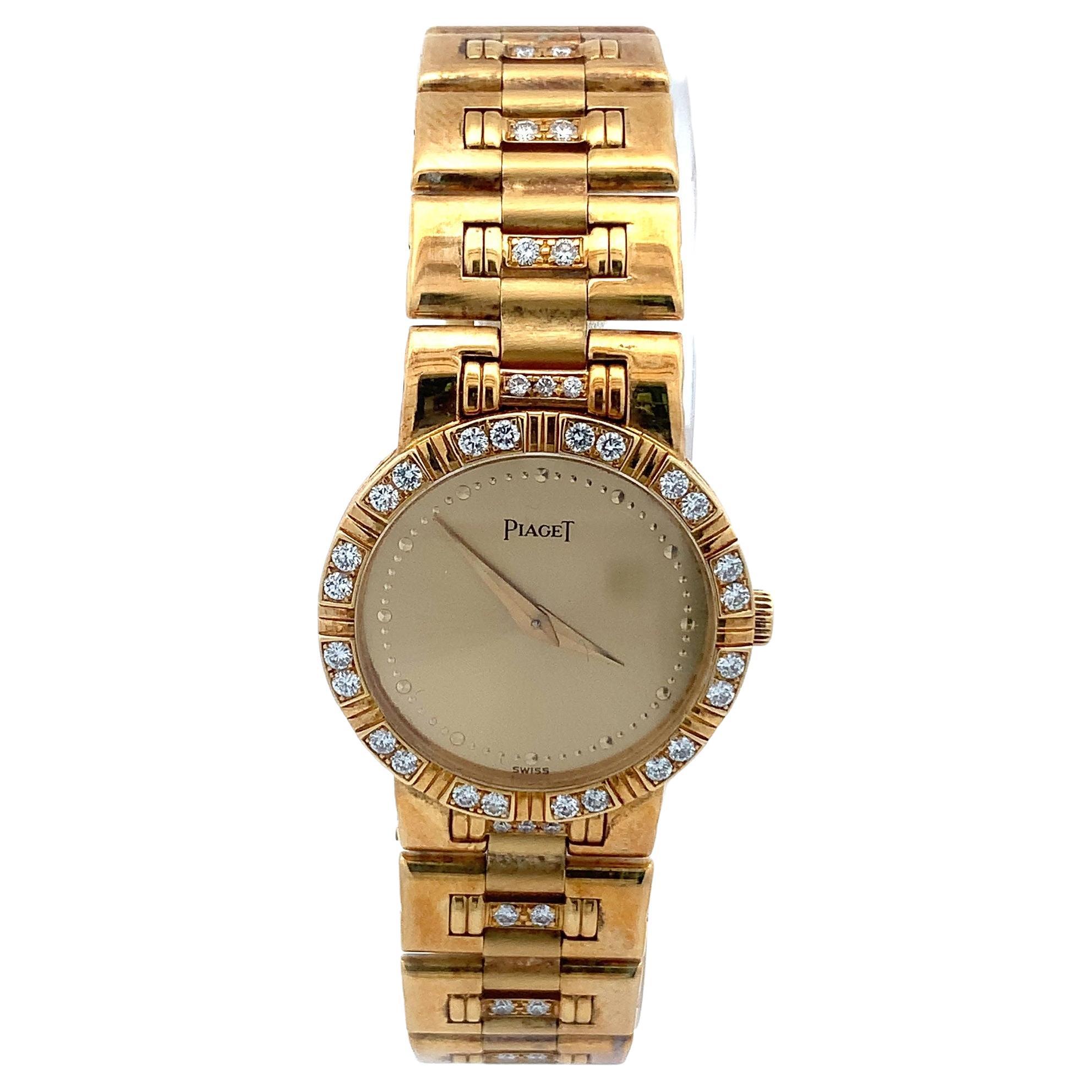 Piaget Diamond Gold Lady's Watch - Model 84024K817 For Sale