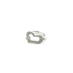 Piaget-Diamantring in Herzform aus 18 Karat Weißgold.