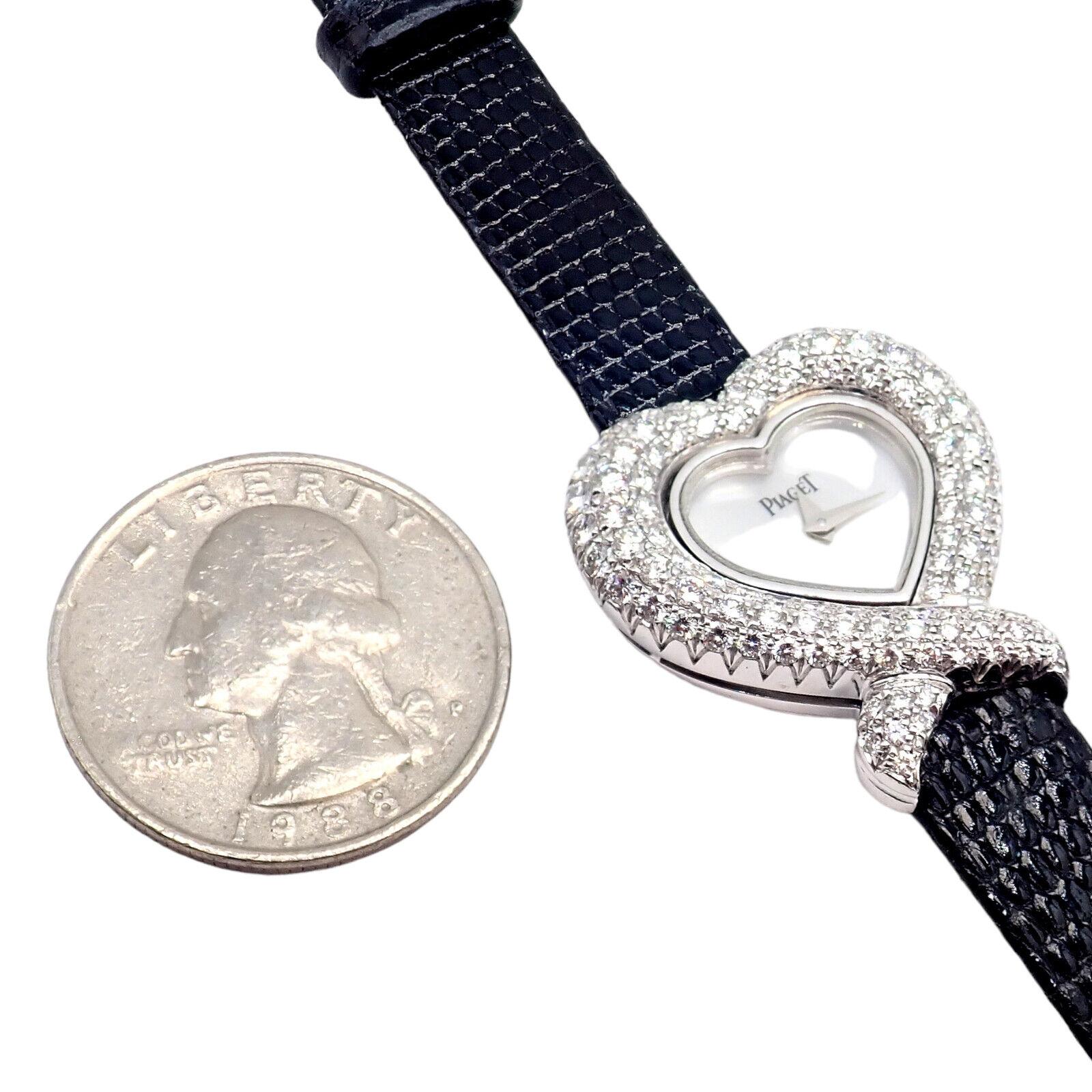 Piaget Diamond Heart Shape Ladies White Gold Watch 5285 1