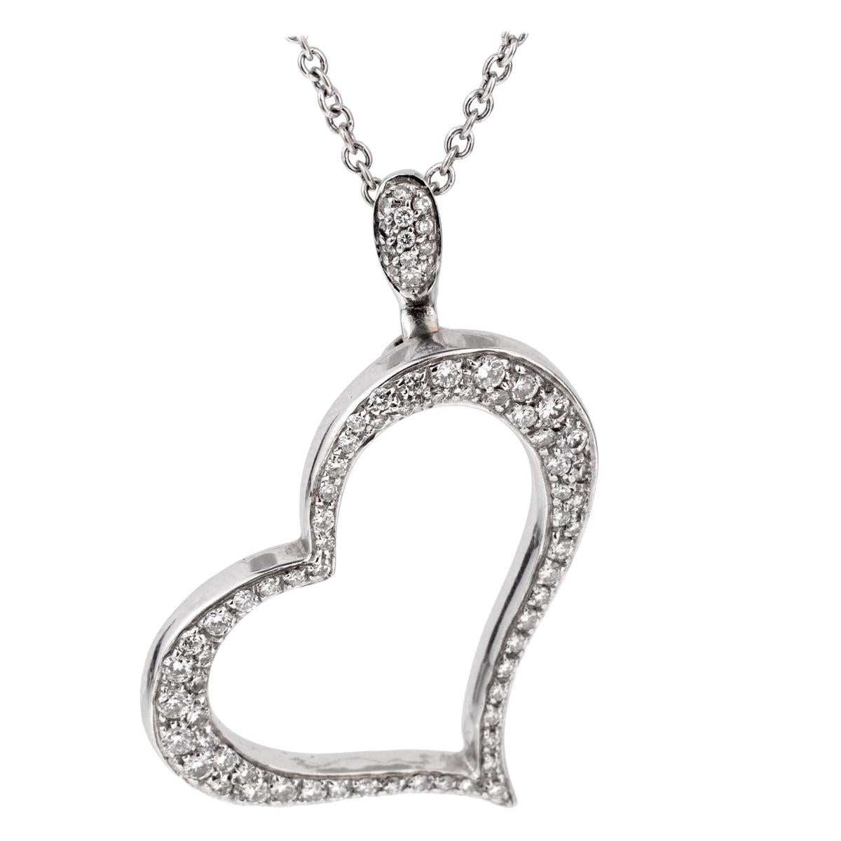 Piaget Diamond Heart White Gold Necklace