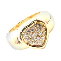 Anello Cuore in oro giallo con diamante grande Piaget