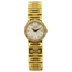 Vintage Piaget Diamond "Mini Dancer" 18 Karat Yellow Gold Ladies Wristwatch
