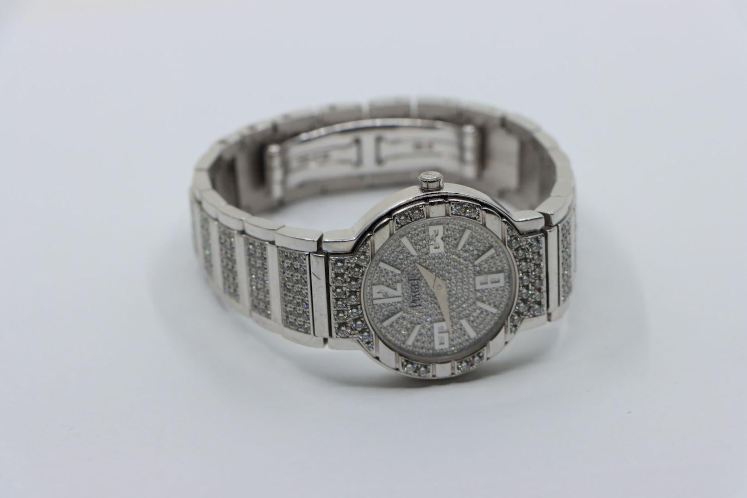 Piaget Diamond Pave 28 mm Watch For Sale 5