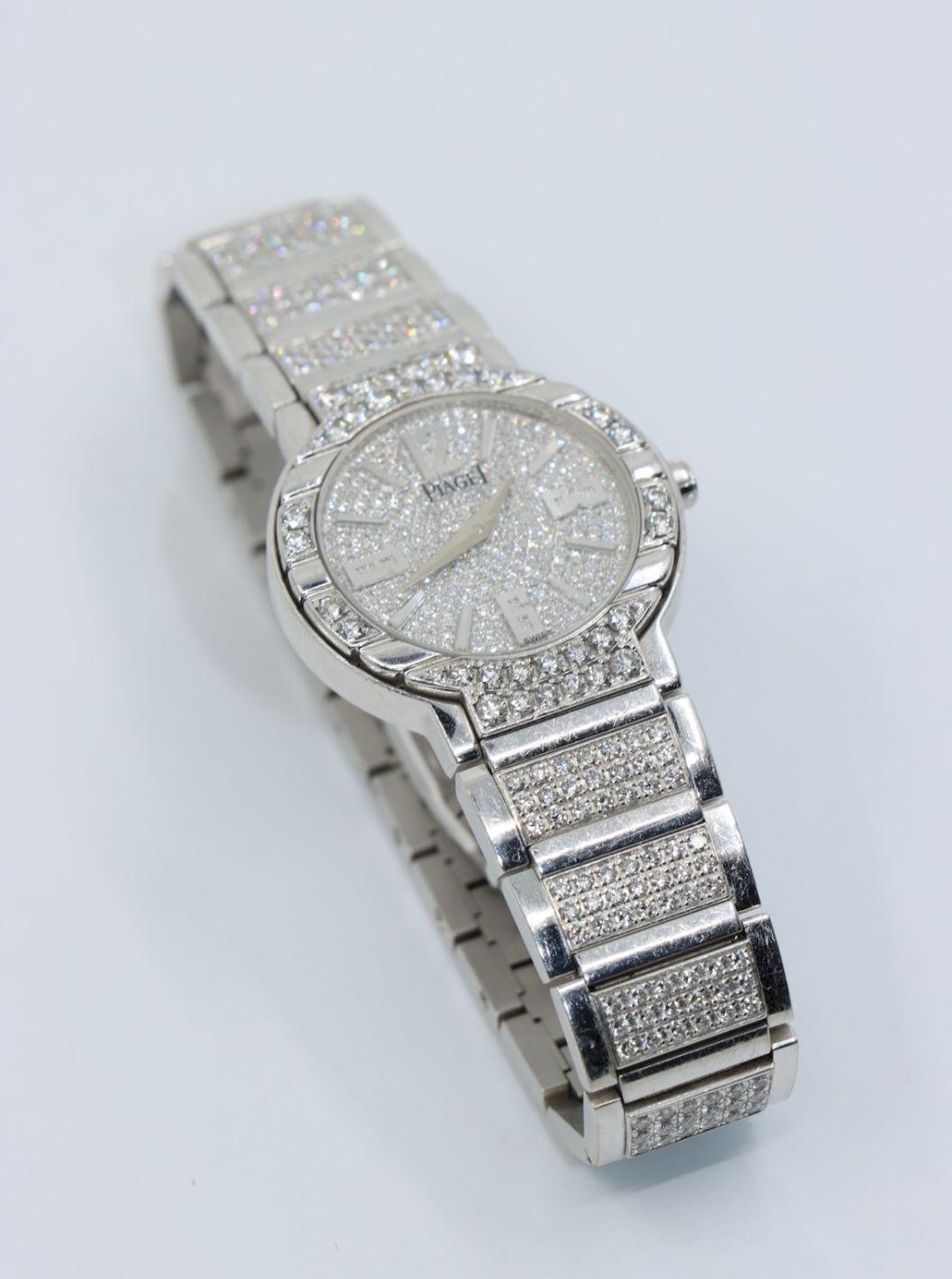 Piaget Diamond Pave 28 mm Watch For Sale 1