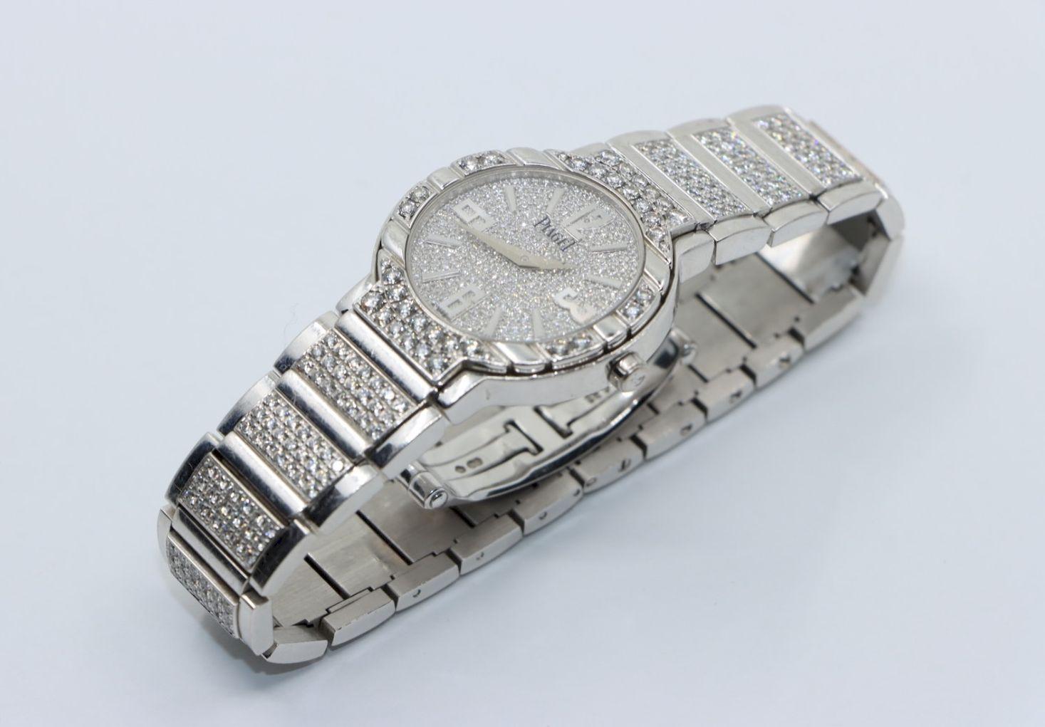 Piaget Diamond Pave 28 mm Watch For Sale 3