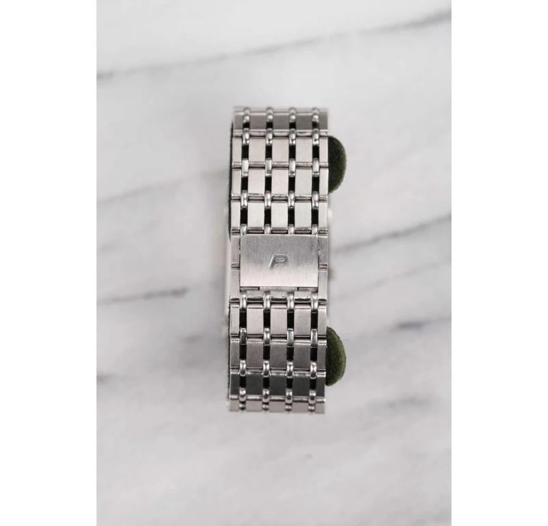 Women's or Men's Piaget Diamond Pave Watch in 18K White Gold, 1980s For Sale