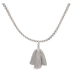 Piaget diamond platinum tennis flower necklace