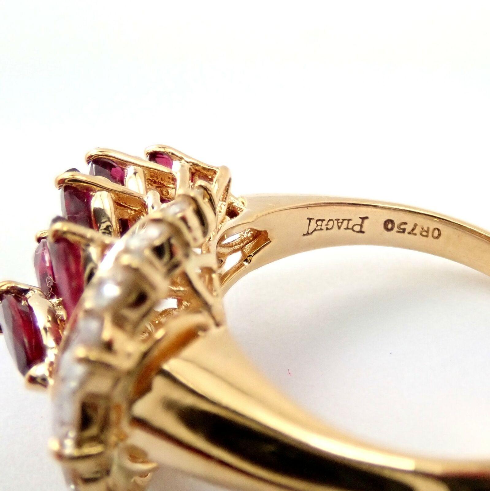 Piaget Diamond Ruby Gold Cocktail Ring 2