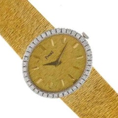 Piaget Diamond-Set Bezel, 18K Yellow Gold Integral Bracelet Watch, 27mm