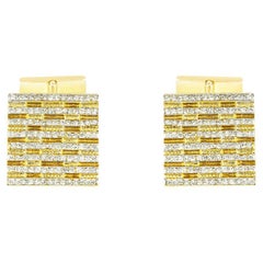 Vintage Piaget Diamond Set Cufflinks White & Yellow Gold
