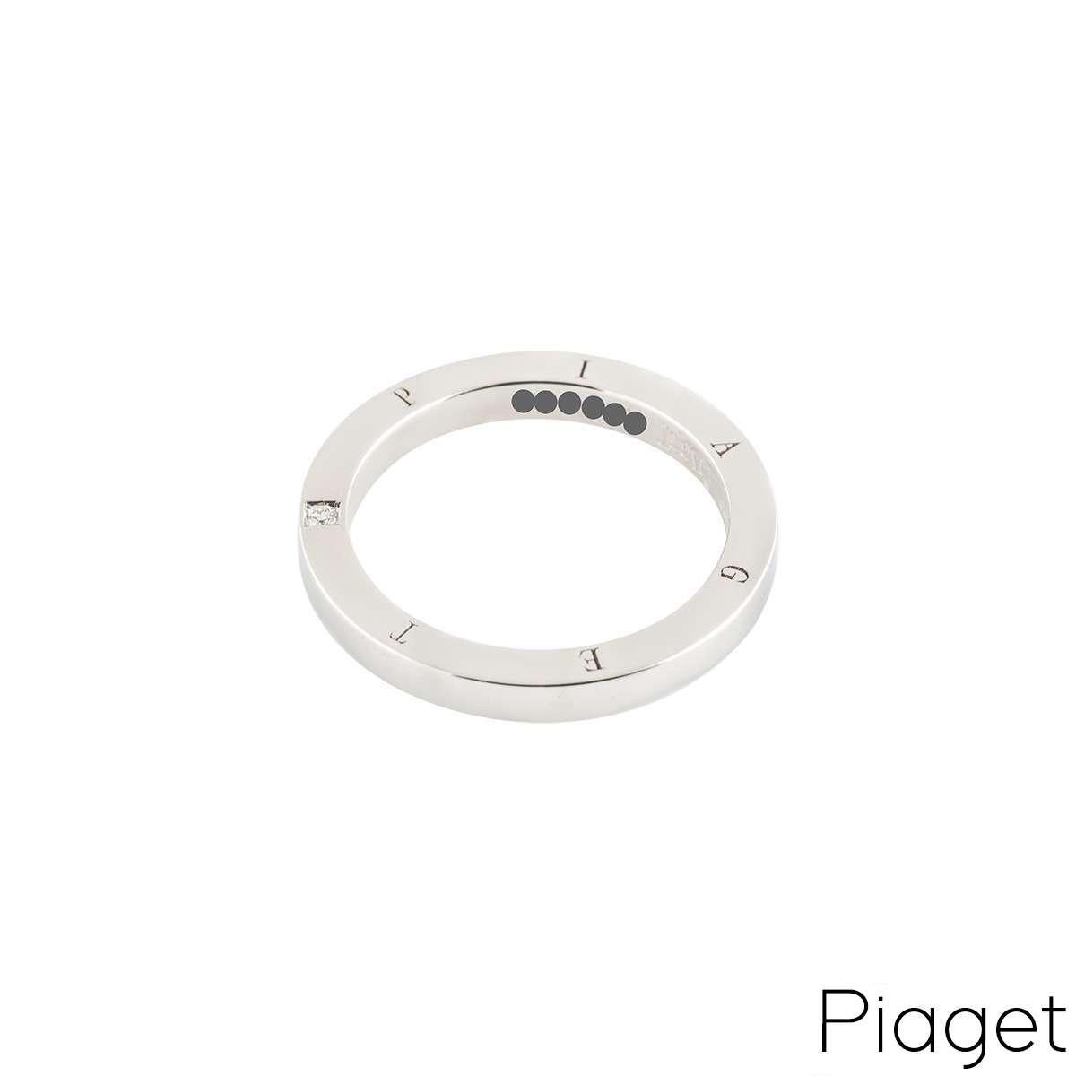 Round Cut Piaget Diamond Set Wedding Band in Platinum For Sale