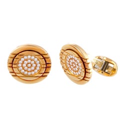 Piaget Diamond Yellow Gold Cufflinks