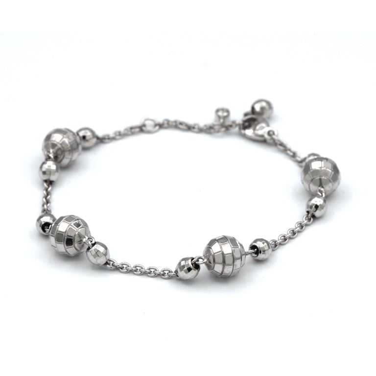 Piaget Disco Diamond Bracelet in 18 Karat White Gold at 1stDibs ...