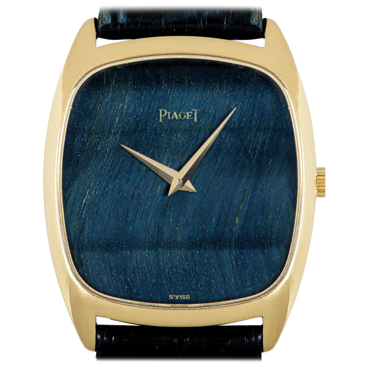 Piaget Dress Watch Gents 18 Karat Yellow Gold Stone Dial 9591