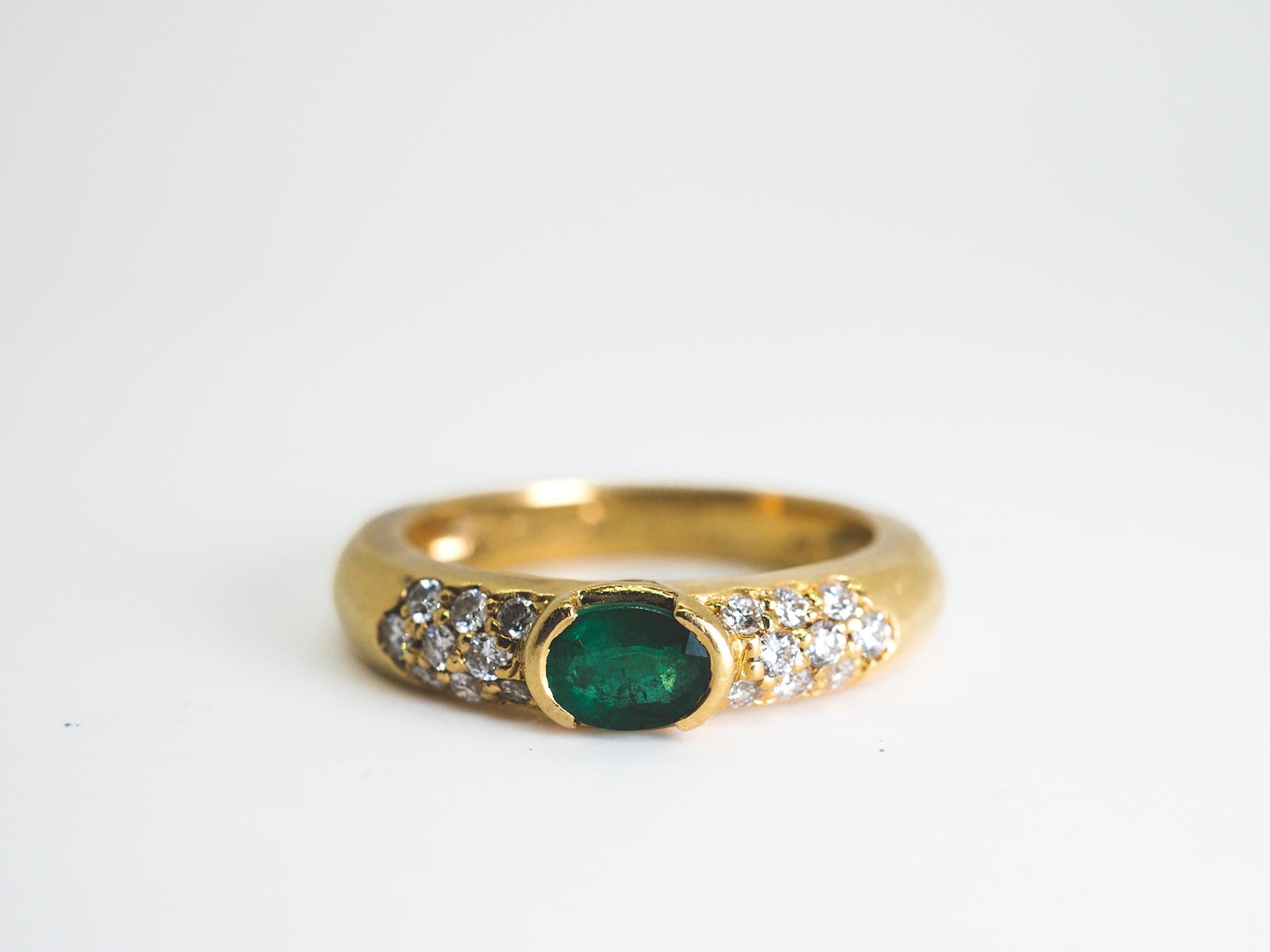 Women's Piaget Emerald and Diamond Ring