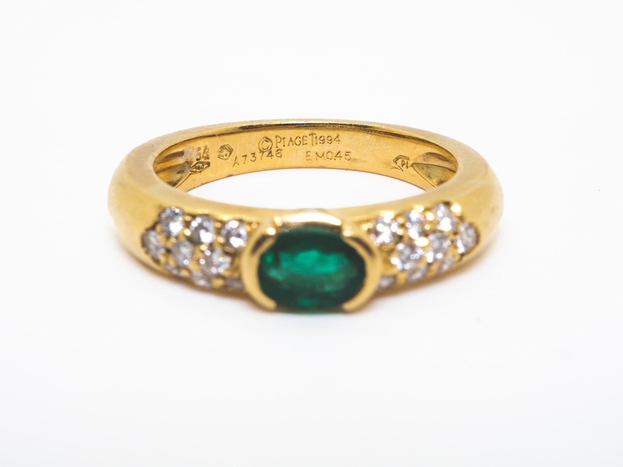Piaget Emerald and Diamond Ring 2