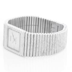 Piaget Emperador: 18 Karat Weißgold Bark Herrenuhr aus Bark