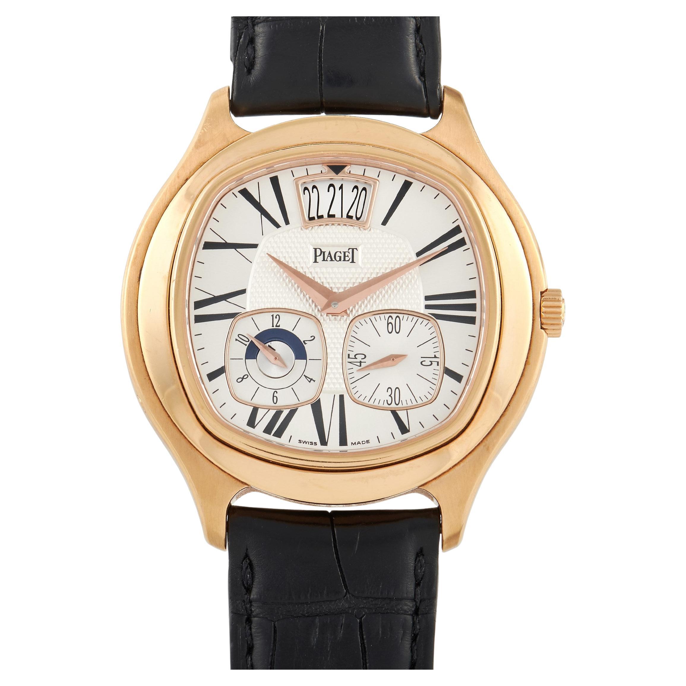 Piaget Emperador Dual Time Rose Gold Watch GOA32017