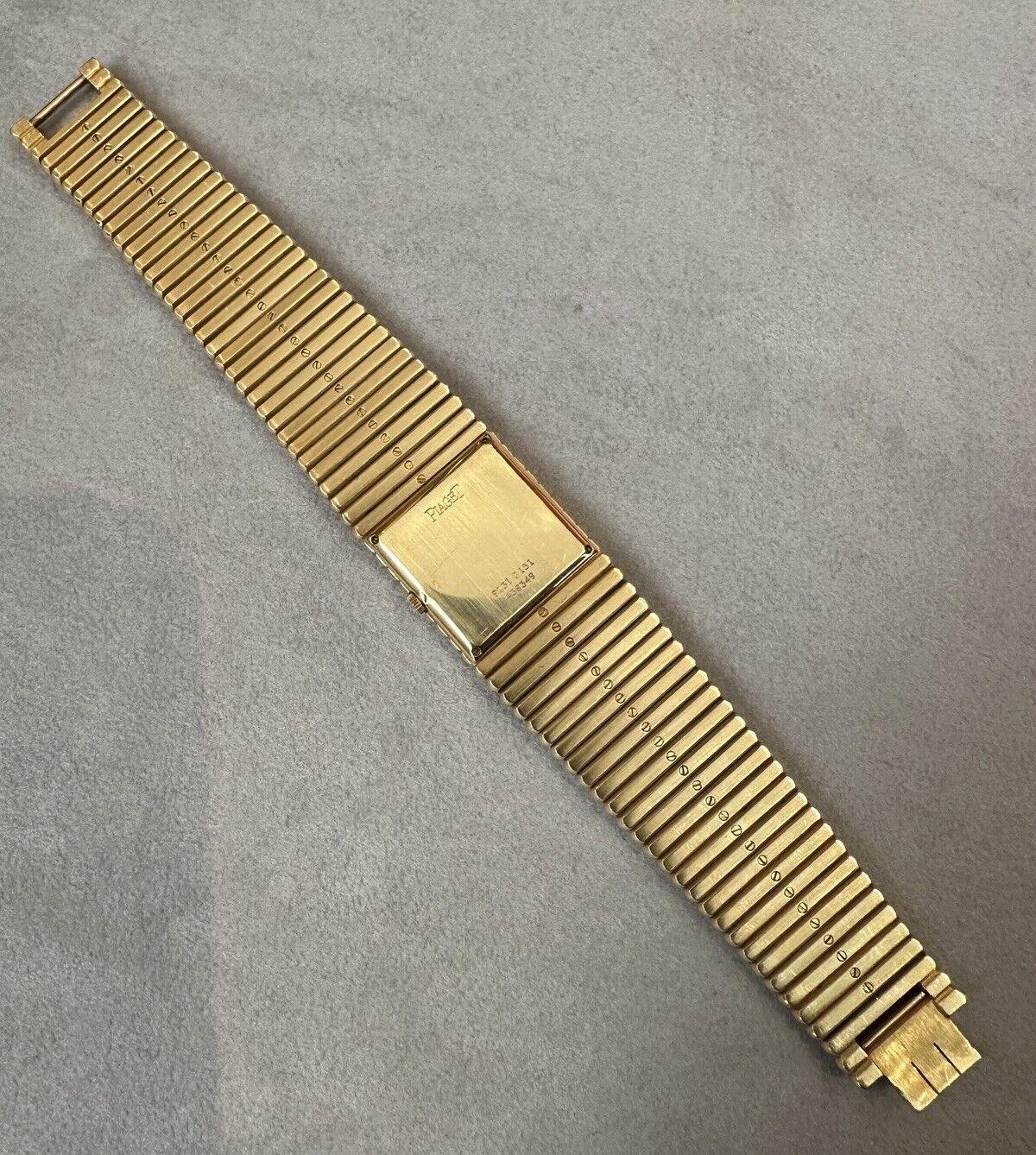 Women's or Men's Piaget Emperador Factory Diamond and 18k Yellow Gold Watch