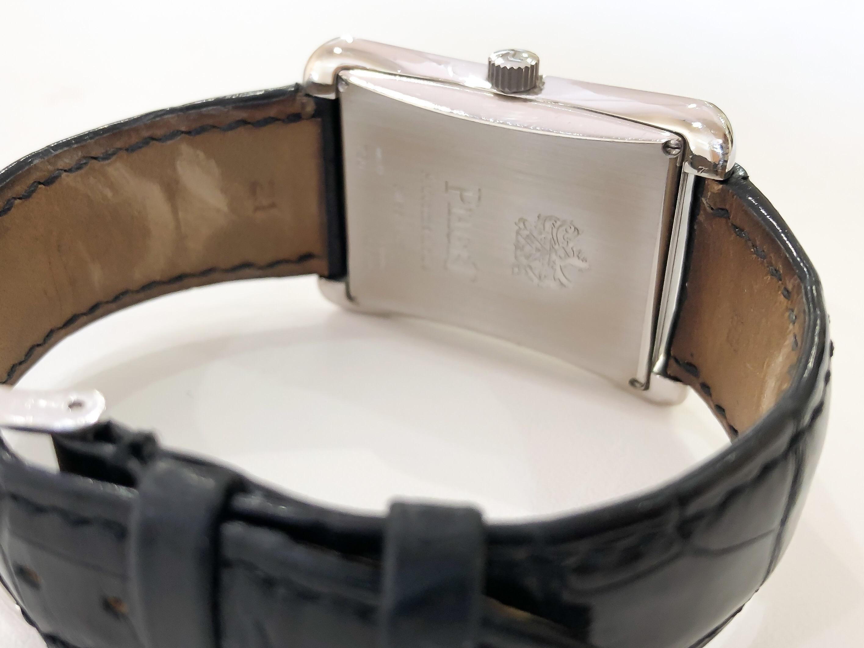 Piaget Emperador Retrograde 18 Karat White Gold Watch For Sale 1